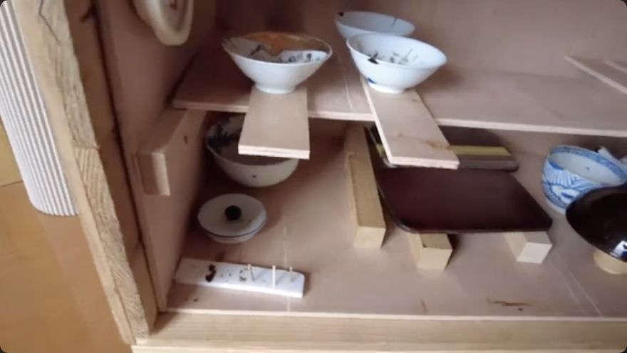 Line the interior with wood inserts — The source demonstrates: Line the interior with wood inserts.